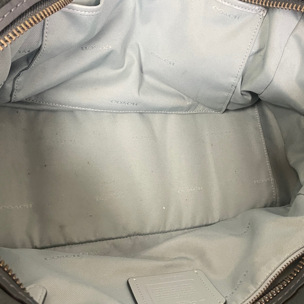 Coach Dark Teal Leather Satchel - Picture 12 of 16